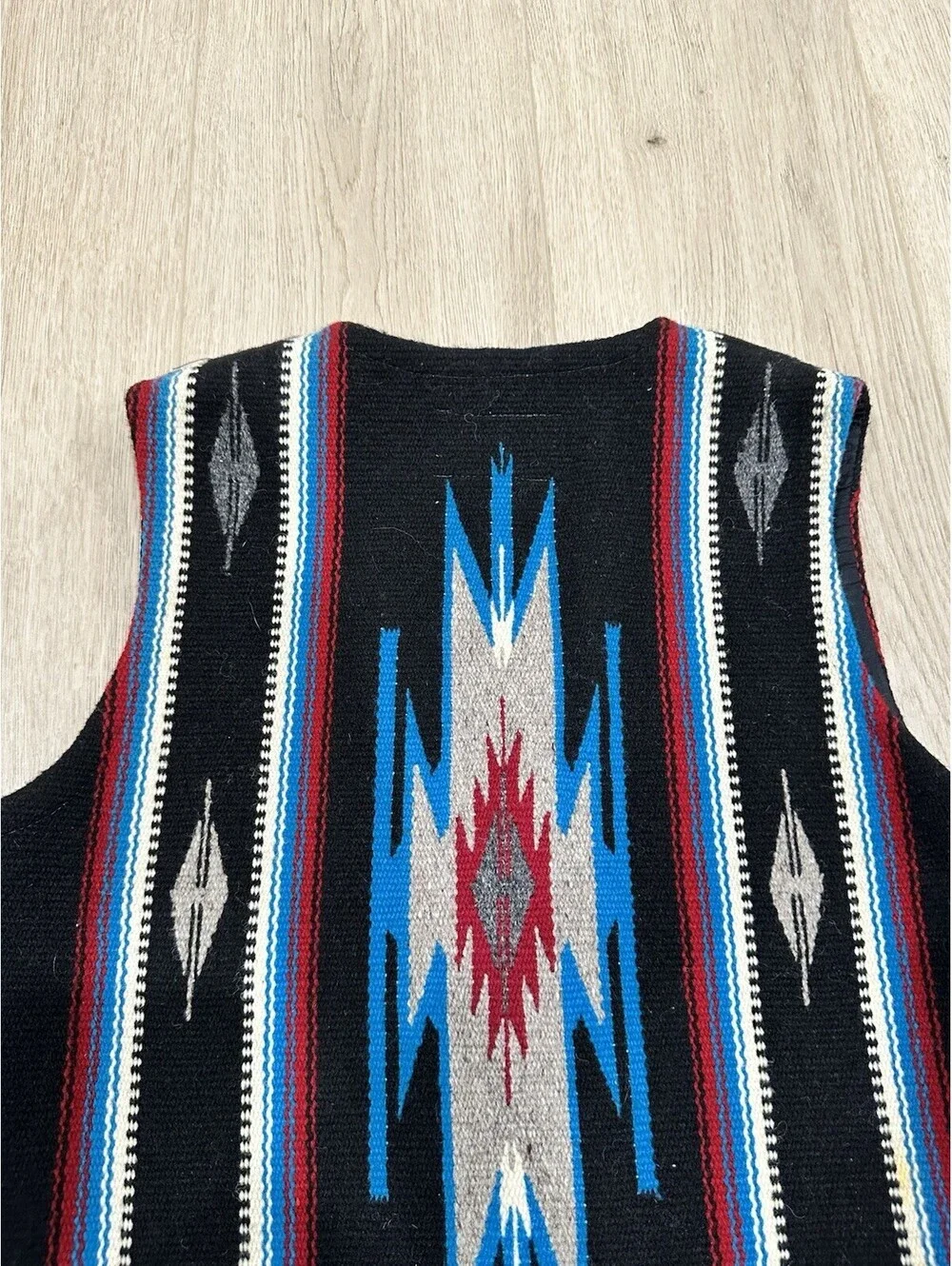 Ceremonial Native American Wool Vest Centinela Traditional Arts Chimayo Size 36